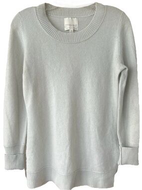 Cynthia Rowley 100% Cashmere Pale Mint Crewneck Sweater M Soft Lightweight Knit